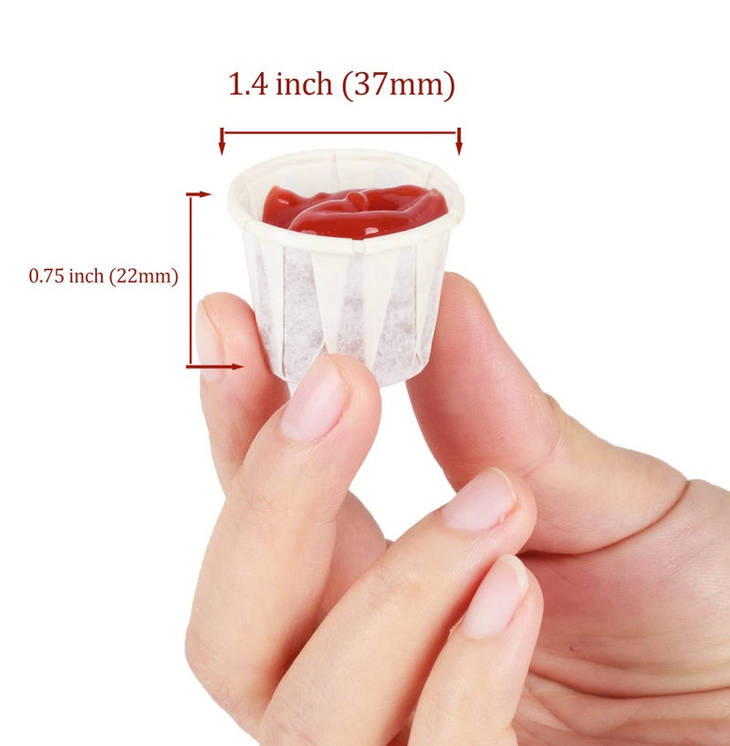 Golden Apple, 0.5oz-250ct White Treated Paper Souffle Portion Cups for Measuring, Medicine, Samples, Jello Shots,Harvest Paper. Compostable Souffle, Portion Cup - Image 2